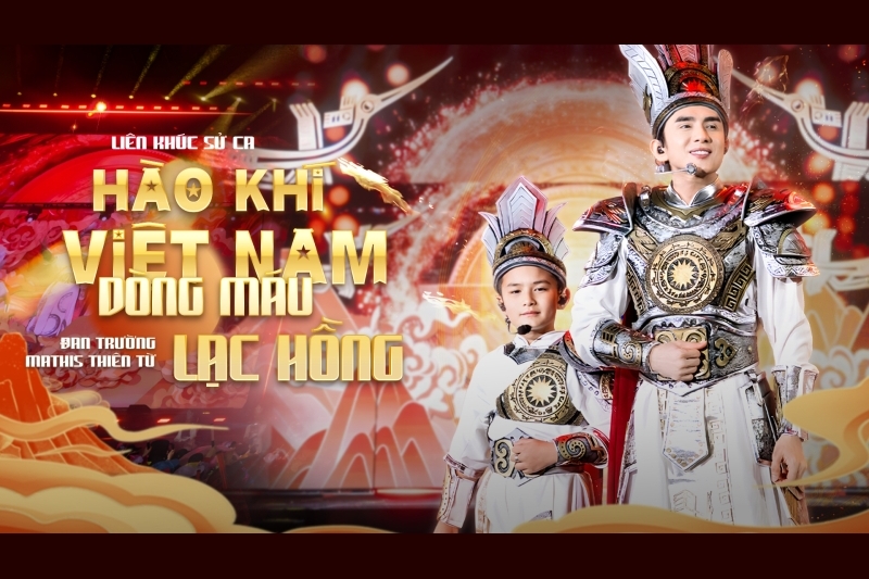 Tri ân cội nguồn dịp Giỗ Tổ 10/3: Đan Trường tái hiện sân khấu kỵ binh hoành tráng cùng con trai Thiên Từ