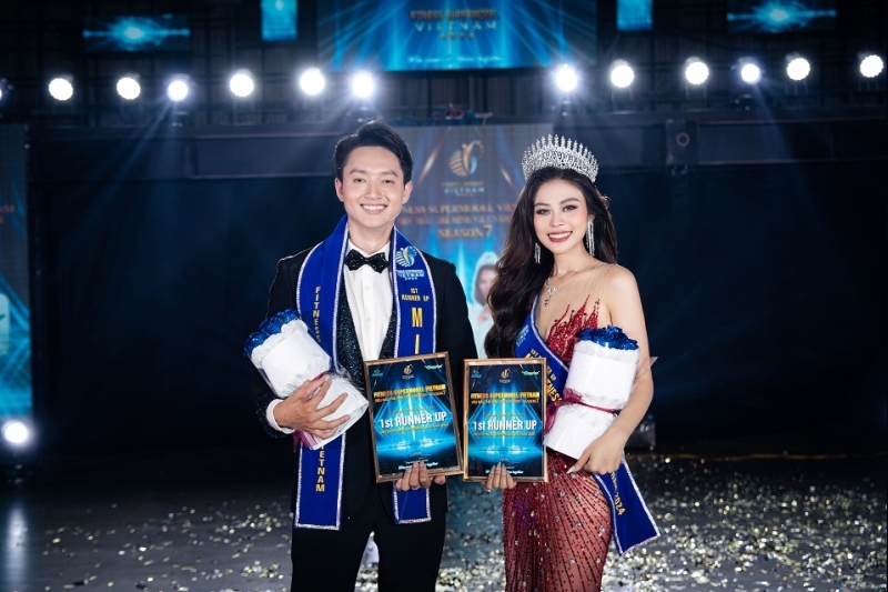 Tiến Đạt và Phi Khanh đăng quang Mister & Miss FitnessSupermodel Vietnam 2024 